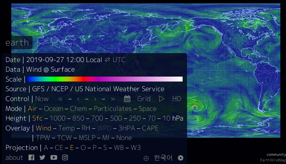 풍향풍속  공기 해양 화학물질 미세먼지 천문 바람 온도 상대습도 풍향 풍속 